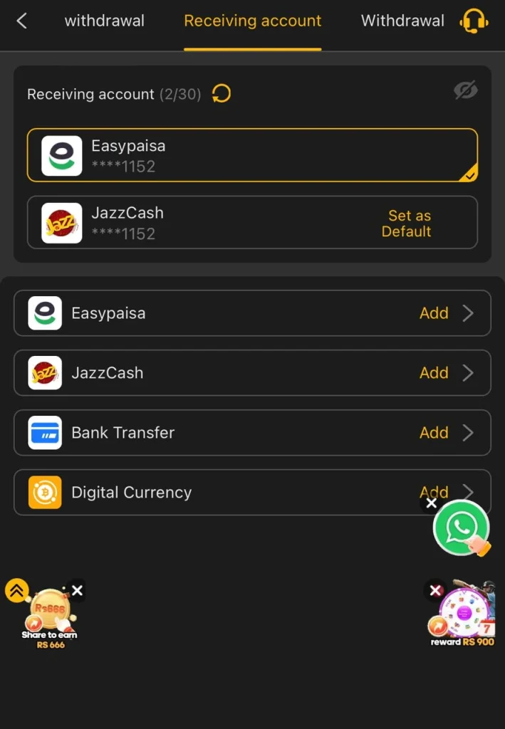 x111 game withdrawal methods